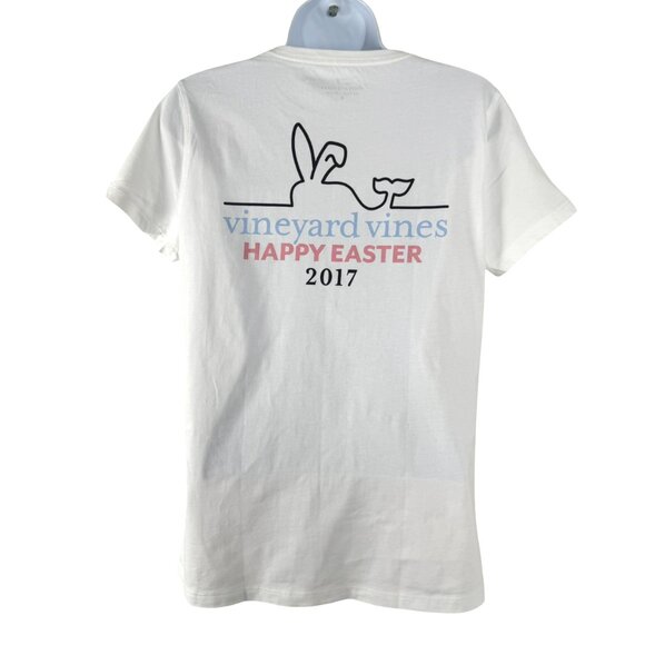 Vineyard Vines Easter Pocket T-Shirt Womens Small Short Sleeve White TP-3351 - Picture 1 of 9